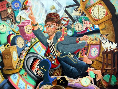 Lord Cut-Glass escucha el tic-tac enloquecedor de sus relojes, 2005 de Tony Todd